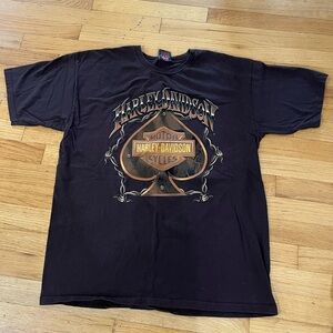 Harley Davidson Brown T-Shirt Size L Orlando